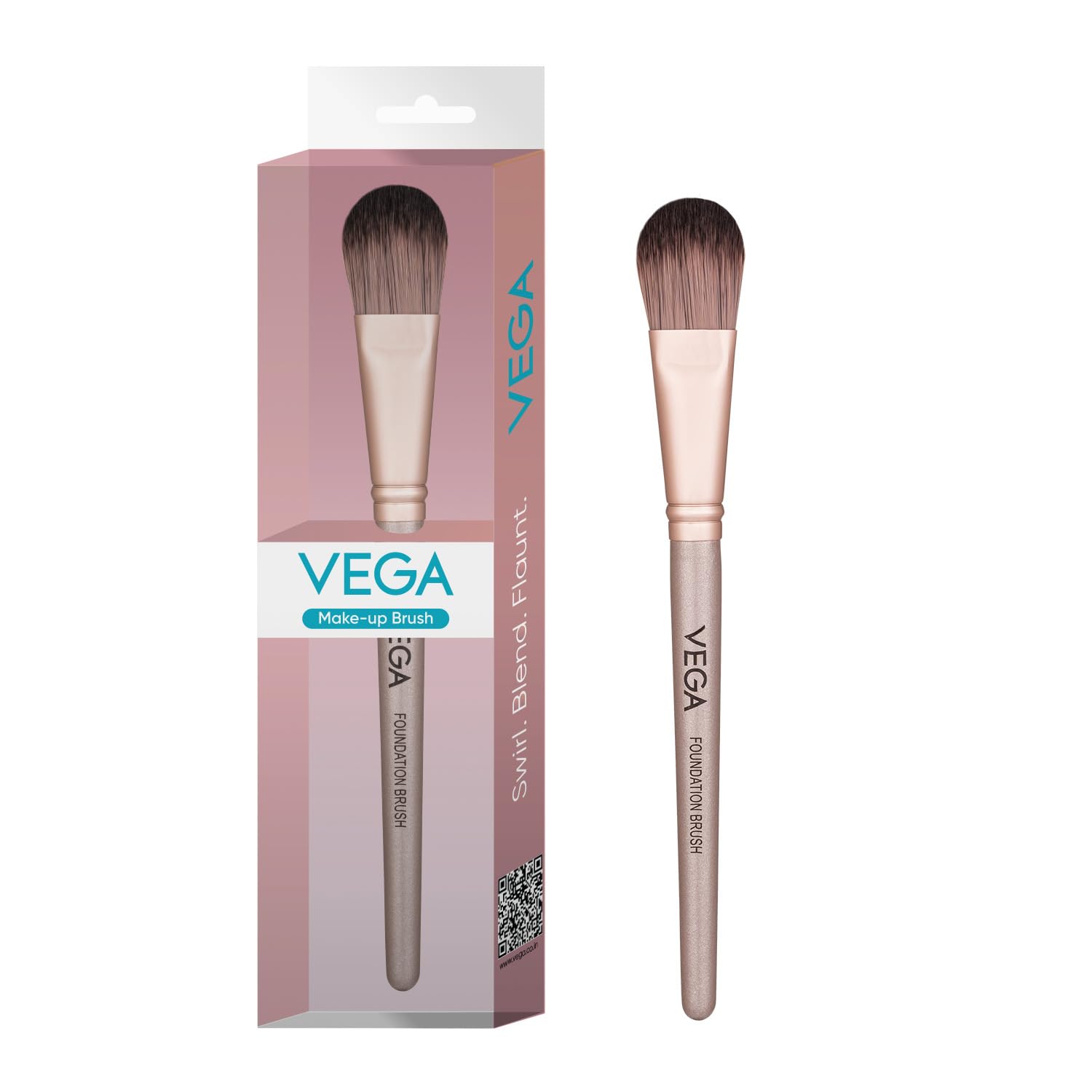 Vega Foundation Brush for Smooth Blending Makeup, Foundation Blender Makeup Brush, Full Coverage Seamless Looking Finish & Even Coverage Make up Brush, (MBN-01)-picture-29
