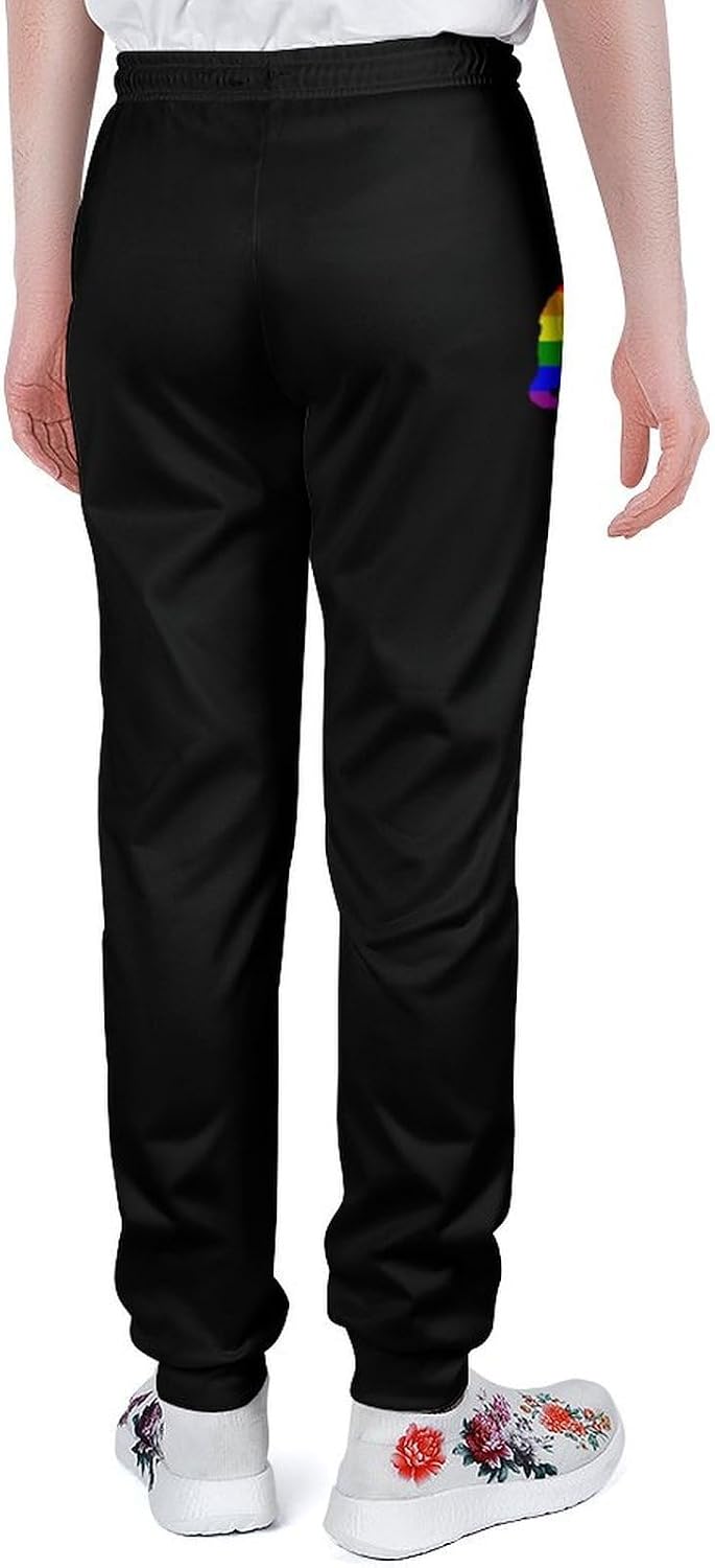 Gay Bear Prides LGBT Flag Bear Paw Men's Sweatpants Novelty Jogging Pants Sports Running Bottoms Trousers Women
