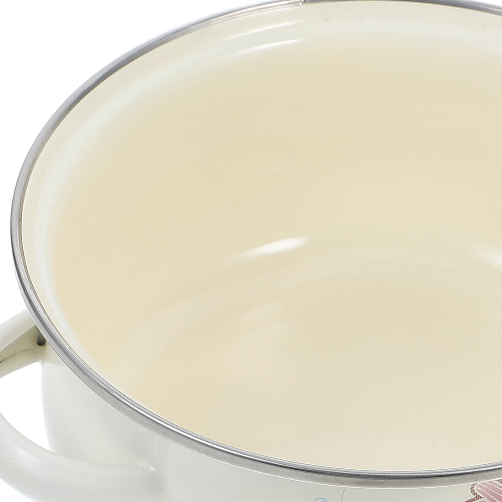 Luxshiny Marmite à Soupe en Émail Vintage 16 Cm, Pot à Ragoût Épais Couvercle, Ustensile Cuisine Multifonction pour Maison, Cuisson Mijotée et Soupe, Matériel Cuisine Plusieurs styles