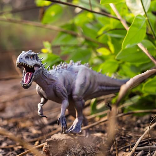 Image of Realistic T Rex Dinosaur Animal Figure for Kids Real Textured Dinosaurs Toy (Gray Indominus (25F))