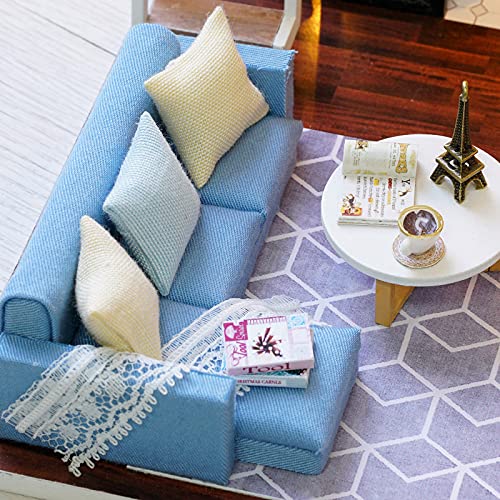 CUTEROOM DIY Miniatur Puppenhaus Kits mit Möbeln,DIY hölzernes Puppenhaus-Kit mit Musik-Bewegung und LED Lichter (Jungenwohnung) – Bild 5