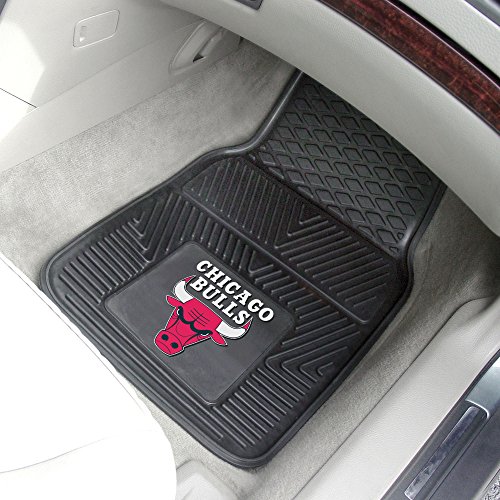 Fanmats 9226 Chicago Bulls 2-Piece Heavy Duty Vinyl Car Mat Set, Front Row Floor Mats, All Weather Protection, Universal Fit, Deep Resevoir Design #TOP1