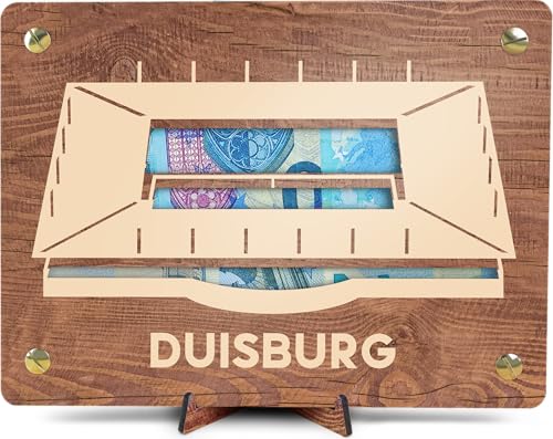 Bild: Duisburg Geldkarte - XL Geldgeschenk aus Holz inkl. St�nder | Duisburg - Duisburg Fanartikel, Duisburg Geschenk, Karte f�r Duisburg Fans, Geschenk Duisburg f�r 12,99 EUR bei amazon.de