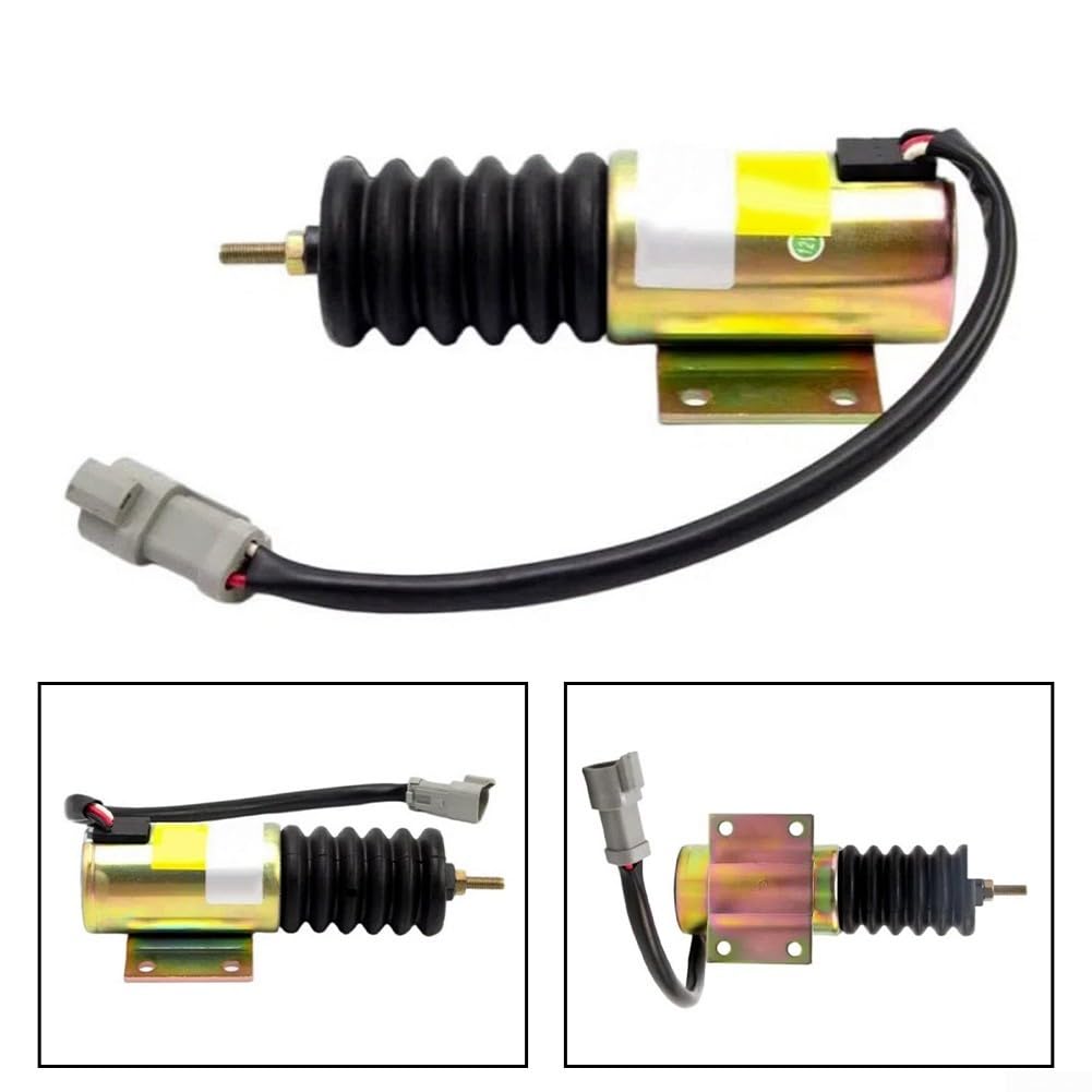 Accesorios para motor diesel P613-A52V12 válvula de cierre magnético 12 V cierre rápido carcasa metálica robusta para maquinaria de construcción generadores