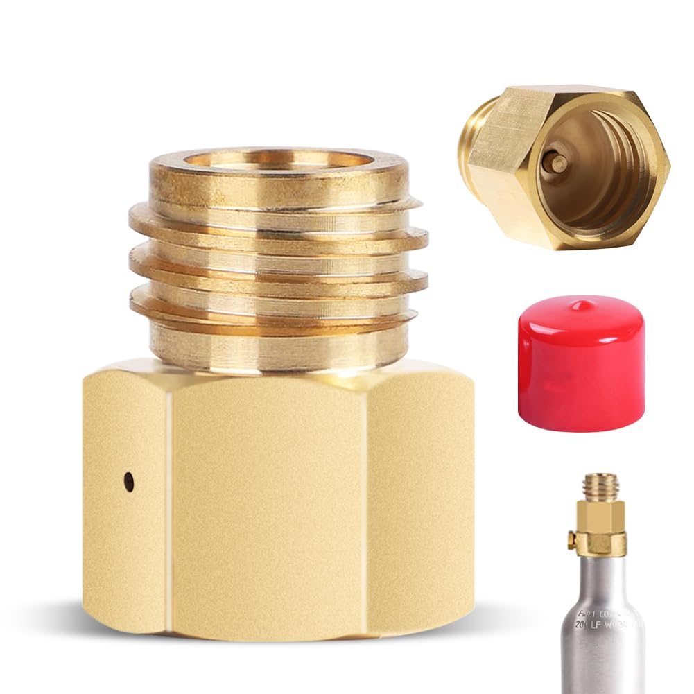 CO2 Adapter for Sodastream TR21-4 to TR21-3, Fits Quooker Cube Tank, Brass Thread Adapter - Compatible with Quooker CO2 Bottle, Sodapop, Gas Bottle Adapter, Replacement Parts for Sodastream