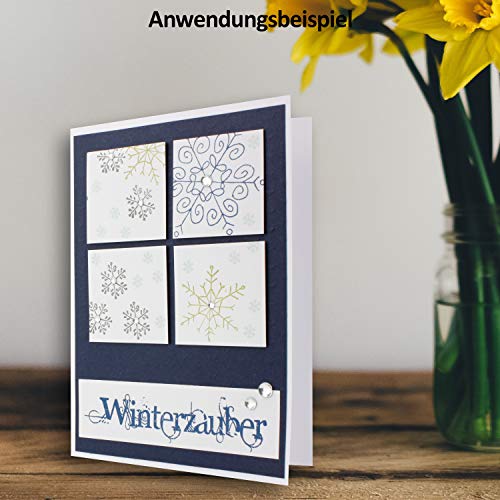 10x DIN B6 folding card Set including envelopes in dark blue (blue), 120 x 170 mm, ideal for invitation cards wedding - Image 3