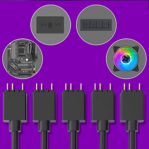 Cooler Master ARGB 1-to-5 Cavo Splitter, 3-Pin LED Connector, 58 cm