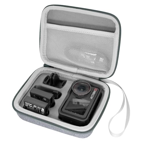 REYGEAK Étui de Transport pour DJI Osmo Action 5 Pro, Sac Compact Portable pour DJI Action 4/3, étui de Rangement étanche pour Accessoires DJI Action (Taille Moyenne)