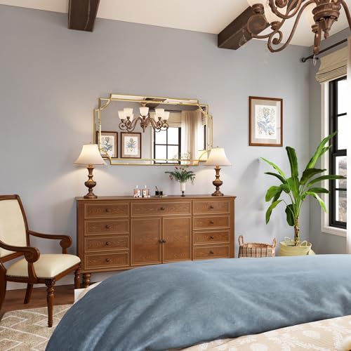 Kelly Miller 28"x50" Large Gold Mirror for Wall, Modern Elegant Decorative Mirror Rectangular Vanity Mirror Beveled for Bathroom Living Room Bedroom Farmhouse Fireplace Entryway Hallway - Image 5