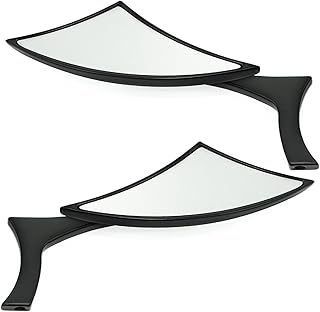 Autopher Motorcycle Mirrors Universal Rear View Side Mirrors Black Spear Blade w - Compare price