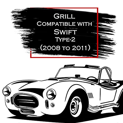 Image of CAR SAAZ Bentley Style Front Chrome Grill Compatible with Swift Type 2 (2011-2014)