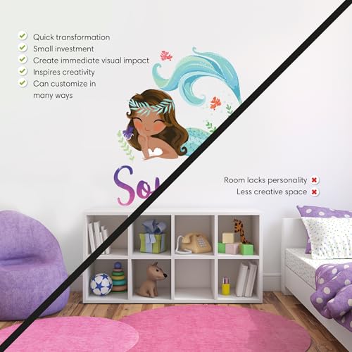 Vinilo Decorativo Personalizado Sirena para Pared miniatura 6