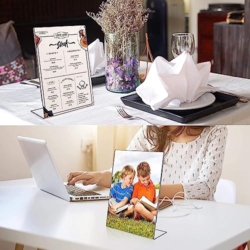 Image of CPI 4 X 6 Inch (A6) Acrylic Bar code standee, QR Code L Shape Perfect for Restaurants, Promotions, Tent Card Paper Holder Photo Frames for BHIM, PHONEPE, GOOGLE Pay Stand (Transparent, Set of 12)