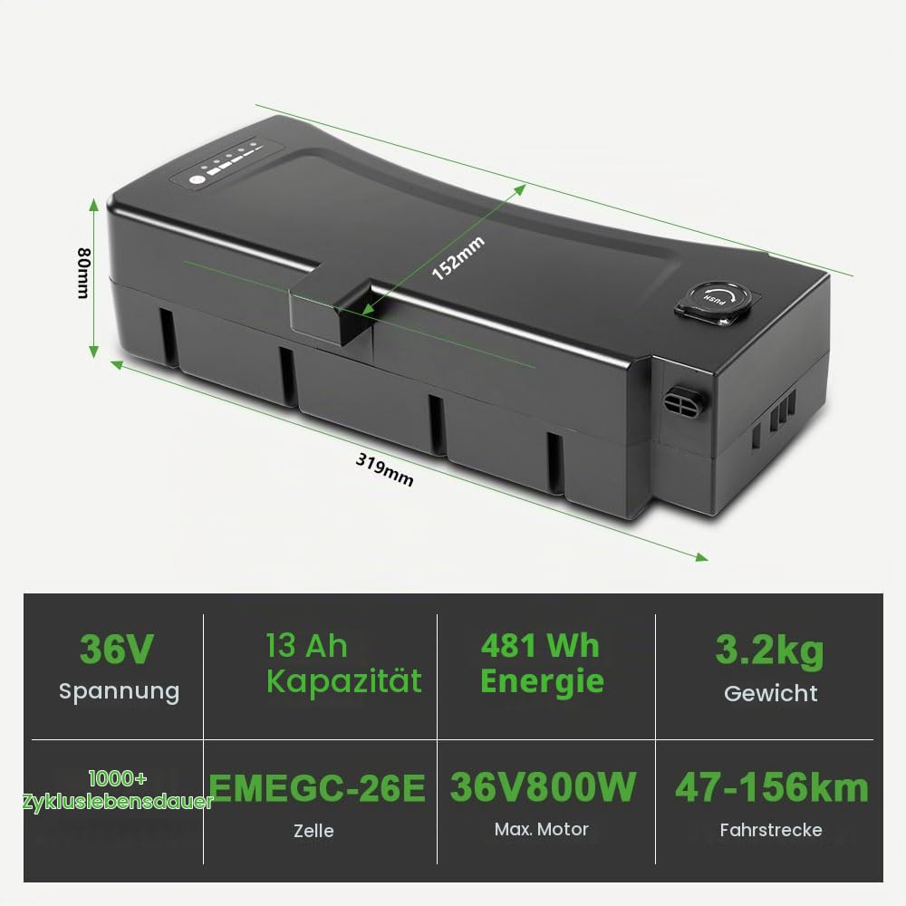 E-Bike Li-ion Batterie 36V Akku Austauschbar SideClick Silver von Zündapp, Kreidler