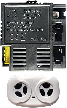 JR-RX-12V JR1630RXS 2.4G Bluetooth Control Box Controller Circuit Board Conversion Kit for Power Wheels Upgrade,12V Remote Receiver for Kids Ride on Toy Car Replacement Parts