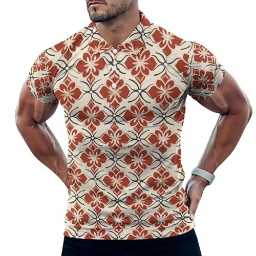 Polo de golf pour homme vintage rouge idéal sur le green et pour le club-house