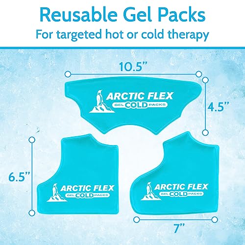 Arctic Flex Gel Replacement Packs - Gel Ice Packs Reusable For Ankle Ice Brace - Hot And Cold Gel Pack For Injuries, Pain Relief, Swelling - Flexible Therapy Compression Wrap - Athletic, Women, Men #TOP4