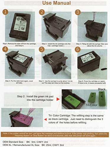 HEMEINY Ink Refill Tools Compatible with Ink Cartridges PG-560XL CL-561XL PG-540XL CL-541XL PG-560 CL-561 PG-40 CL-41 560XL 561XL 540XL 541XL - Image 3