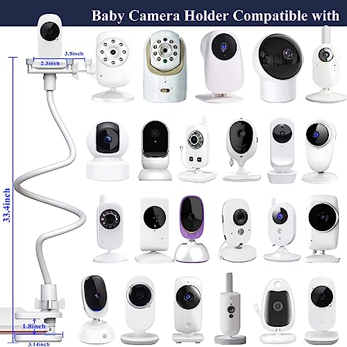 Universal Baby Camera Mount Flexible Baby Monitor Holder Shelf Compatible With Infant Optics Baby Monitor,Baby Monitor Camera Holder Strong Camera Shelf Bracket Compatible With Most Baby Monitors #TOP4
