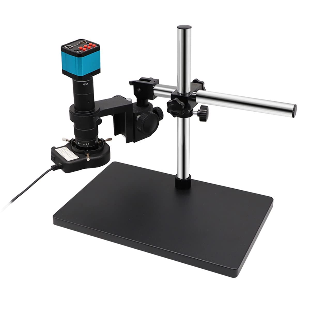 ASerZenith Microscope Kit 2/14/16 Mp 38Mp Digital Electronic Monocular Microscope Camera, 180X Lens Holder Lamp Microscope Lens Adapters,14Mp Hdmi-Black Holder