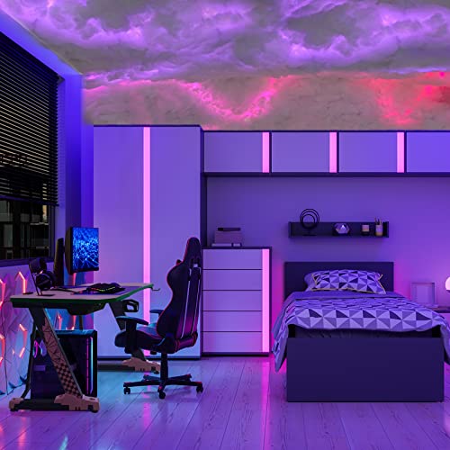 Image of Cloud Light, Thundercloud LED Lights 3D Cotton Lightning Cloud Colorful Atmosphere DIY Creative Night Light for Gaming Room, Club, Bar, DJ Party,32Feet