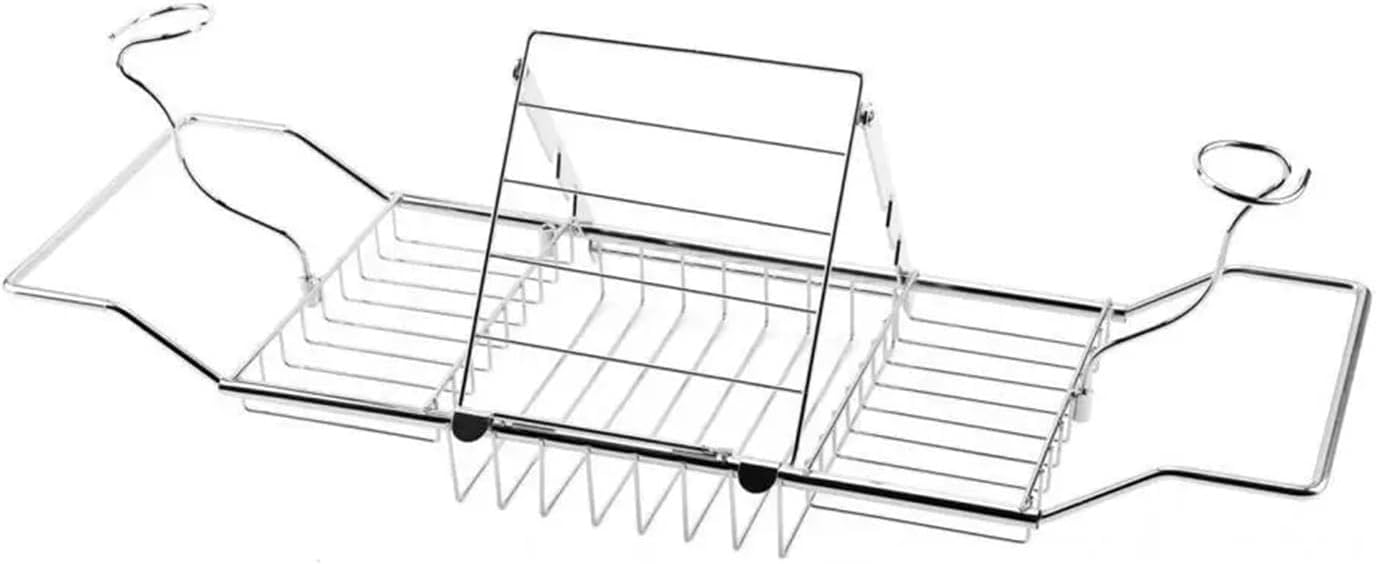 Compatible For Bath Basin Rack Simplicity Easy Clean Bathtub Caddy Impact-resistant Tray Bathroom Accessories(Golden)