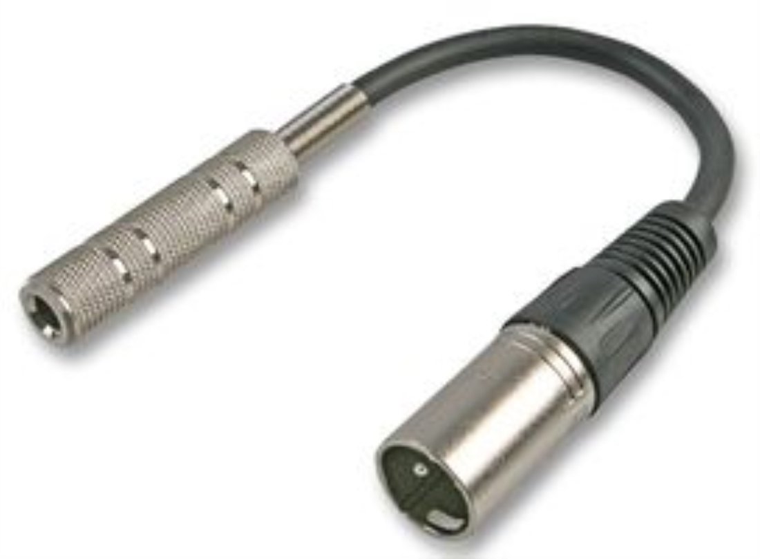 PRO SIGNAL PSG01405 2 Pin XLR Plug to 6.35mm (1/4") Mono Jack Socket Adaptor Lead, Black