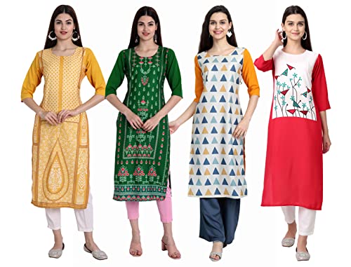 Image of Women's Crepe Straight Kurta