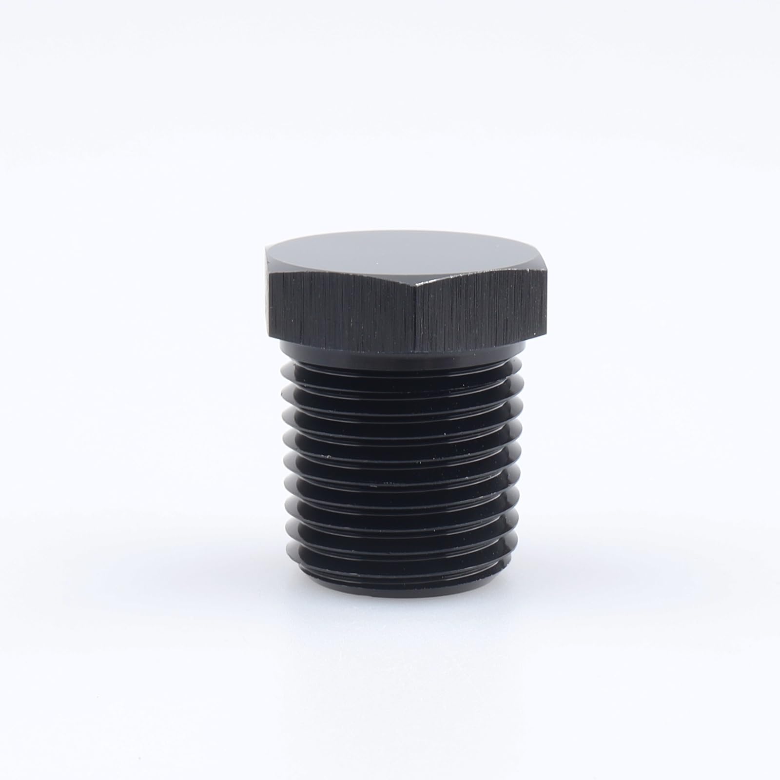 Prise mâle 1/2 NPT aluminium noir contre les fuites de fluide