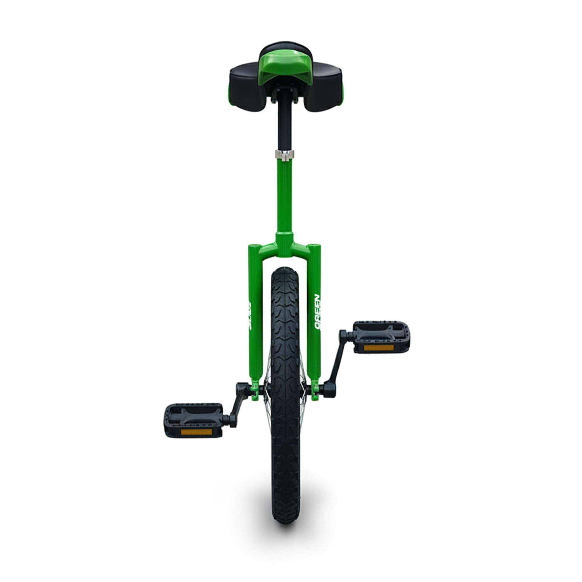 Green Slide Monocycle 20" Gama Edge Verde, Freestyle (Horquilla Cuadrada Tricks), Llanta de Aluminio, Sillín Mango