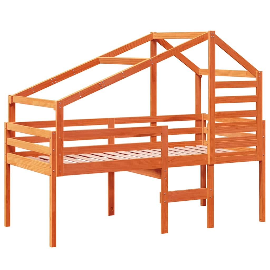 lite drewno sosnowe wysokie lozko uniwersalny 75x190 cm braz