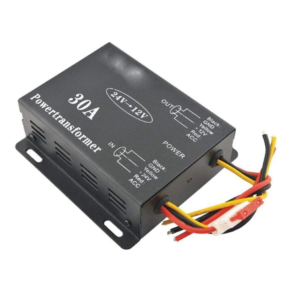 Alimentatore auto Camion 24v 12v Riduttore Di Tensione 30a Convertitore Corrente per Auto Convertitore Potenza Inverter Elettrico Sicurezza Trasformatore 24v To 12v/30a