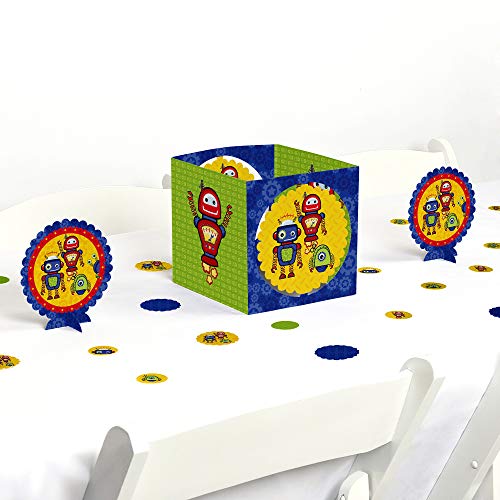 Big Dot of Happiness Robots - Baby Shower or Birthday Party Centerpiece & Table Decoration Kit