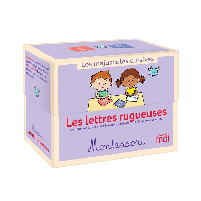 Les lettres rugueuses Montessori Les majuscules cursives