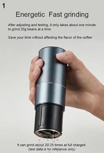 Akirakoki Electric Burr Coffee Grinder With Multi Grind Settings, Portable Small Conical Stainless Steel Precision Forged Burr Grinder For Coffee Beans, Spices And More, Usb Rechargeable #TOP1