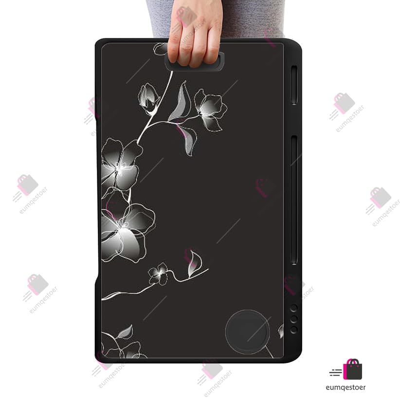 Image of TER Duomi Office Table for Home /Writing Desk for Office /Folding Table for School /Folding Study Table /Work from Home Multipurpose Table (Black Flower COTTED)