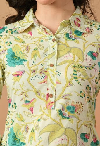 Image of feranoid Co Ord Set Collared Straight 4 Button Kurta with Plazzo