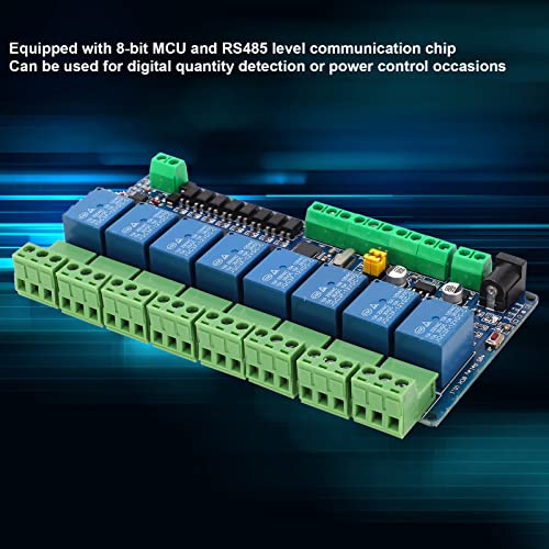 Módulo de relé de 8 Canais, Comunicação RS485 Estável, Detecção de Sinal de 8 Entradas, Saída de 8 R