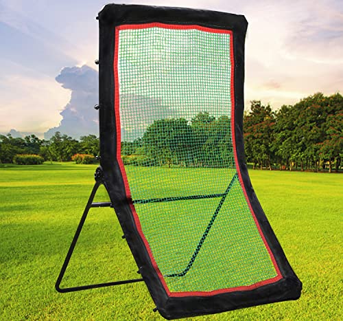 Kapler Lacrosse Rebounder,Adjustable Angle Bounce Back Lacrosse Net,4X7Ft Pitch Back Rebounder For Kids,Throwback Training Wall With Ground Stakes #TOP7