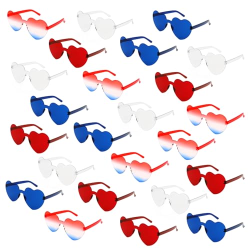 Image of Heart Sunglasses 12 /18 /24 Pcs Heart Shaped Glasses for Women Cute Funny Party Glasses Party Favors Accessories