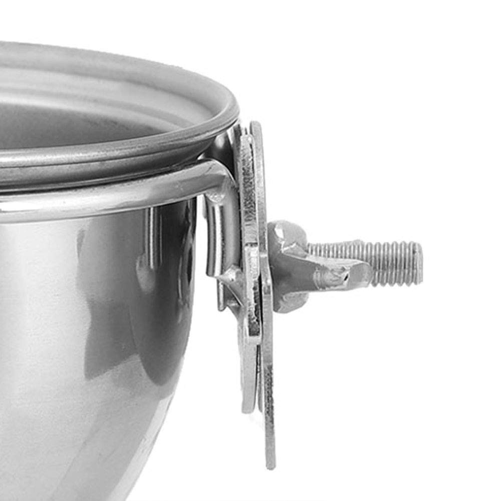 Kathson Edelstahl Vogelfutterspender Set (8 Stück) - Mit Klemmhalter Für Käfig, Für Papageien, Sittiche & Kleintiere