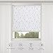 Cordless Roman Shades Window Shades, Grey Brance Leaf Blackout Light Filtering Custom Window Roman Blinds, 10% Linen Fabric Roman Shades for Windows, French Doors, Doors, Kitchen Windows