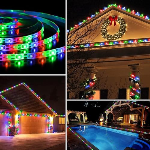 Solarna taśma świetlna LED na zewnątrz, wodoodporna, 10 m, 600 LED, elastyczna osłona, lina, łańcuch świetlny, 8 trybów, z pilotem czasowym, do ogrodu, na choinkę, Boże Narodzenie, święta, przyjęcie,