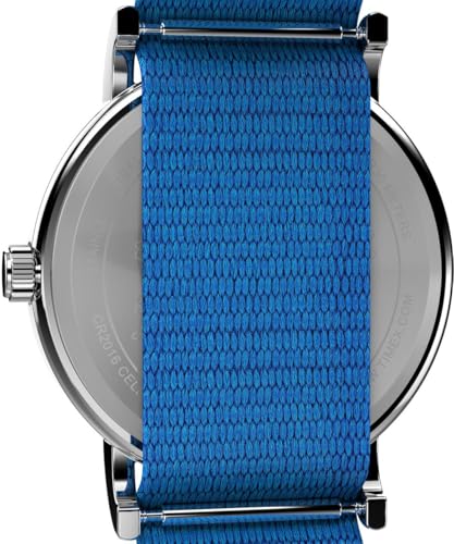 Image of Timex Unisex's Analogue Quartz Watch with Fabric Strap TW2W19400, Blue, strap