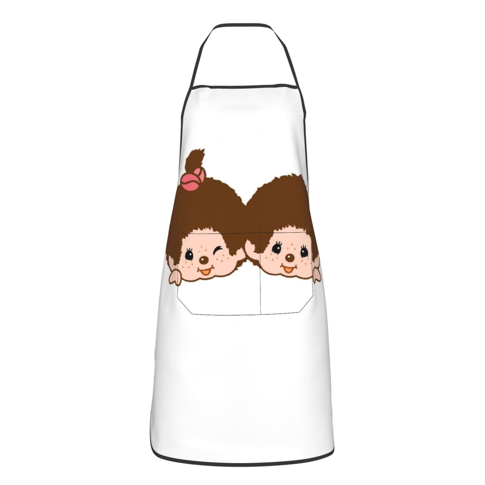 Amazon｜モンチッチ エプロン 女性用 首掛けレディース 防水 汚れ