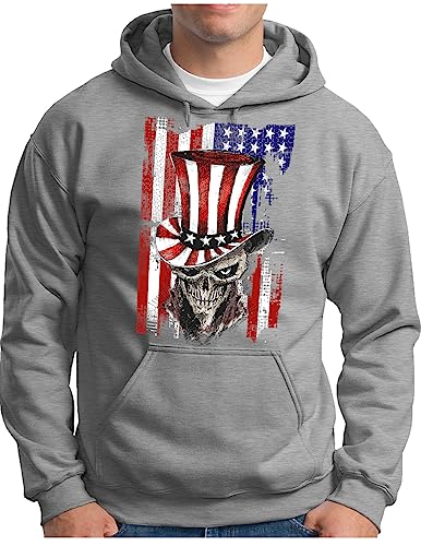 Sweat USA homme OM3 idéal pour un look biker décontracté avec drapeau américain