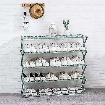 Foldable Bamboo Shoe Rack - Multi-Layer Storage Organizer for Living Room, Balcony, Porch - Stylish & Space-Saving Design - Versatile Shoe Storage Solution in Beige