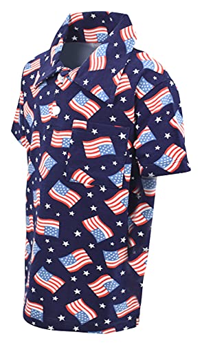 Unique Baby Boys Patriotic Flag Print 4Th Of July Polo Shirt (4T, Flag) #TOP7