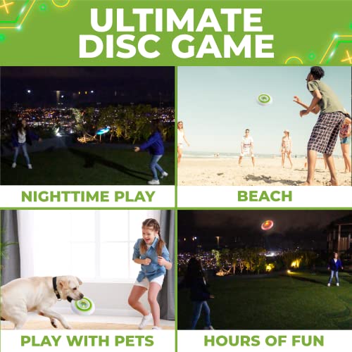 Toysery Led Fresbee. Glow In The Dark Light Up Fresbee For Adults And Kids. Ideal Flying Disc For Outdoor Adventure #TOP1