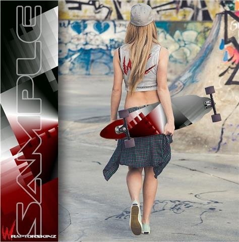 Positive Three - Decal Style Vinyl Wrap Skin fits Longboard Skateboards up to 10